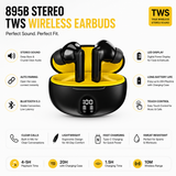 895B Stereo TWS Wireless Earbuds – LED Display, IPX4 Waterproof, Bluetooth 5.3