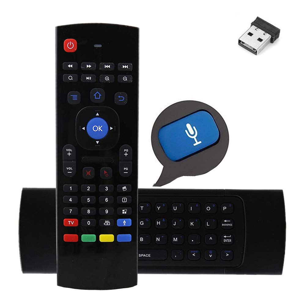 MX3 Air Mouse – 2.4GHz Wireless Remote, QWERTY Keyboard & Voice Search