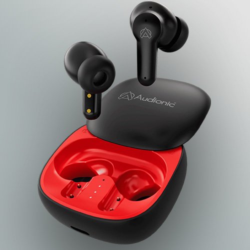 Audionic Airbud 550 Slide Earbuds – Quad Mic, 26 Hrs, Gaming