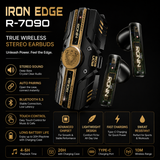 Ronin R-7090 Iron Edge Gaming Earbuds – 40ms Ultra Low Latency, ENC, Fidget Spinner Design
