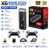 X6 Retro Game Stick - 64GB 8K HD Wireless Console with 40,000+ Classic Games