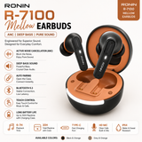 Ronin R-7100 Mellow Earbuds - HD Audio, Deep Bass, Comfortable Wireless