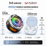 Pro Gamer's Edge Bundle: Memo CX26 Magnetic Cooler + Audionic Airbud 550