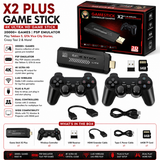 X2 Plus Retro Game Stick - 4K HD Wireless Console with 37,000+ Classic Games