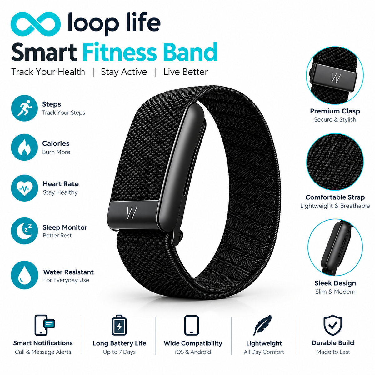 WHOOP Life 5.0 Fitness Band – Screenless Biometric Tracker & ECG