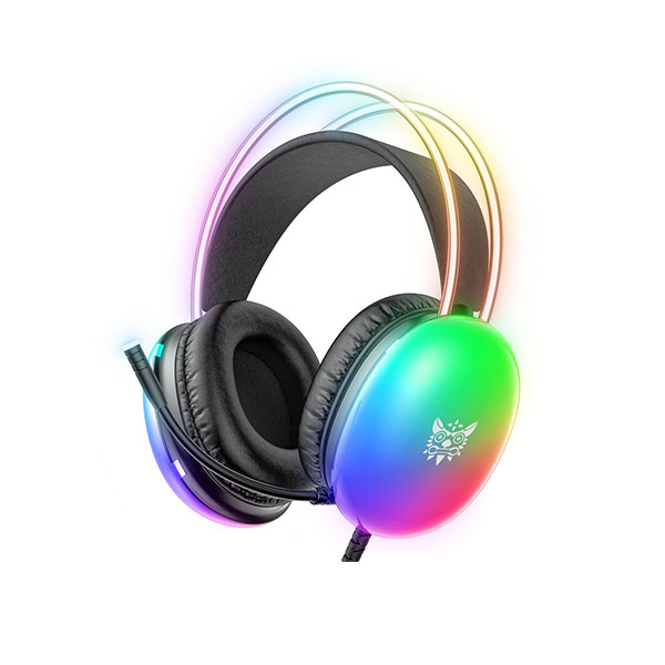 Onikuma X25 Pro headset with glowing RGB lighting