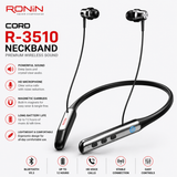 Ronin Cord R-3510 Neckband – ENC, Magnetic Buds, 12 Hours Playtime