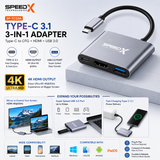 SPEED-X SP-TC03A Type-C 3.1 to OTG+HDMI+USB 3.0 Adapter – 3-in-1 Hub