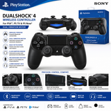 PS4 DualShock 4 Wireless Controller – Ergonomic Design with Dual Vibration Motors