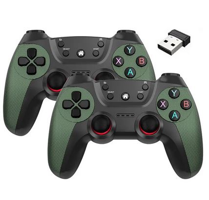 CM-029D 2.4GHz Dual Wireless Gamepad Controllers – 2 Player Set for PC, Android TV