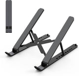 Aluminum Adjustable Laptop Stand for Desk – Foldable, Portable, Metal Stand with Adjustable Height