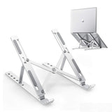 Aluminum Adjustable Laptop Stand for Desk – Foldable, Portable, Metal Stand with Adjustable Height
