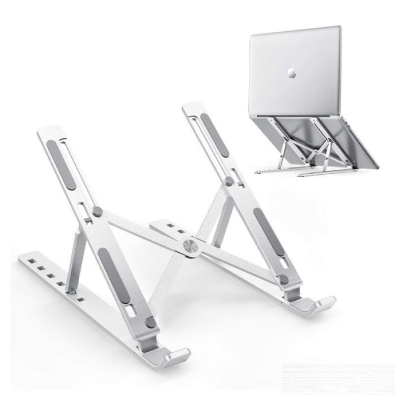 Aluminum Adjustable Laptop Stand for Desk – Foldable, Portable, Metal Stand with Adjustable Height