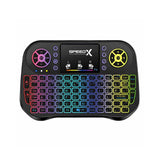 SpeedX I10 Mini Wireless+Bluetooth Keyboard with Touchpad – 7 Color Backlit, 2.4GHz
