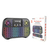 SpeedX I10 Mini Wireless+Bluetooth Keyboard with Touchpad – 7 Color Backlit, 2.4GHz