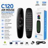 C120 Wireless Air Mouse – RGB Backlit Remote with Keyboard & Motion Control
