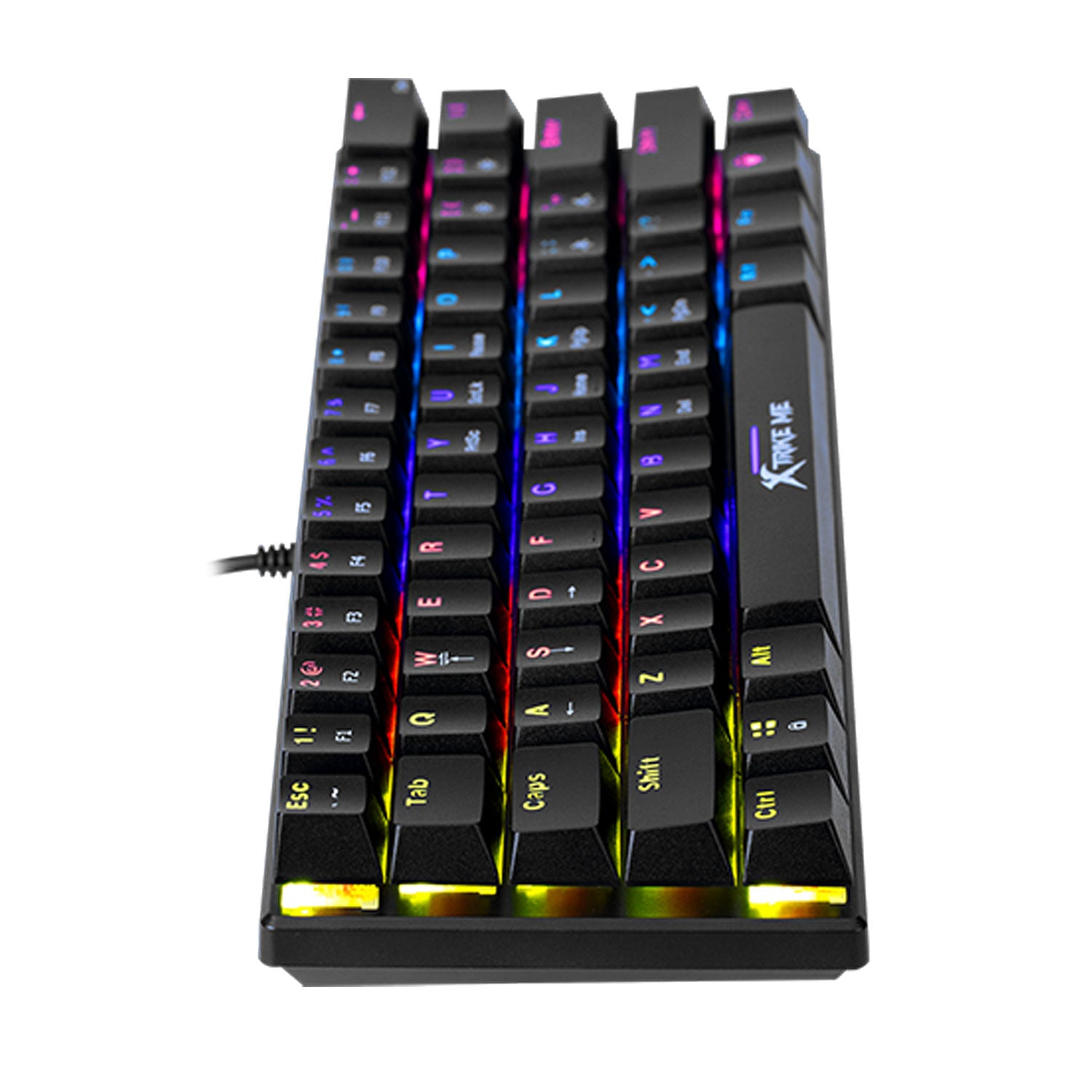 Xtrike Me GK-916 Rainbow Switch Lights Mechanical Gaming Keyboard 61 Keys