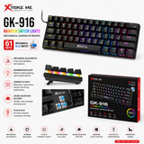 Xtrike Me GK-916 Rainbow Switch Lights Mechanical Gaming Keyboard 61 Keys