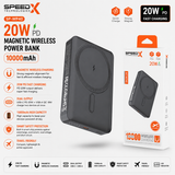 Speed-X SP-WP40 10000mAh Magnetic Wireless Power Bank 20W PD Fast Charging