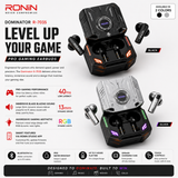 Ronin R-7035 Dominator Earbuds – Gaming, Low Latency, Powerful Bass