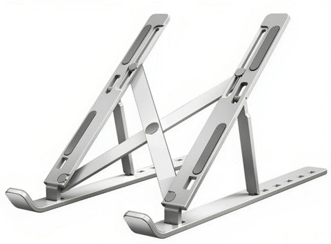 Aluminum Adjustable Laptop Stand for Desk – Foldable, Portable, Metal Stand with Adjustable Height