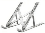 Aluminum Adjustable Laptop Stand for Desk – Foldable, Portable, Metal Stand with Adjustable Height