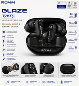 Ronin R-7145 Glaze Wireless Earbuds | Premium Audio & Elegant Design