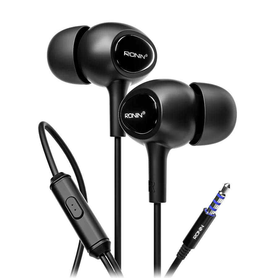 Ronin R-9 High-Performance 3.5mm Wired Handsfree - Clear Sound & Deep Bass