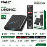 Amaze AX-550 4K Android TV Box – Android 15, 2GB RAM, 16GB ROM & Voice Remote