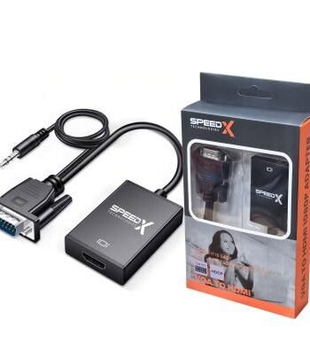 SPEEDX SP-VH108 VGA to HDMI Adapter 1080P with 3.5mm audio and USB power cable