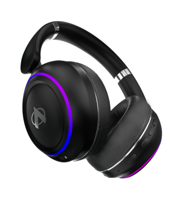 Audionic Hammer Wireless Headphones in black with Active Noise Cancellation (ANC)