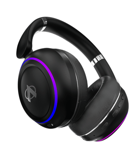 Audionic Hammer Wireless Headphones in black with Active Noise Cancellation (ANC)