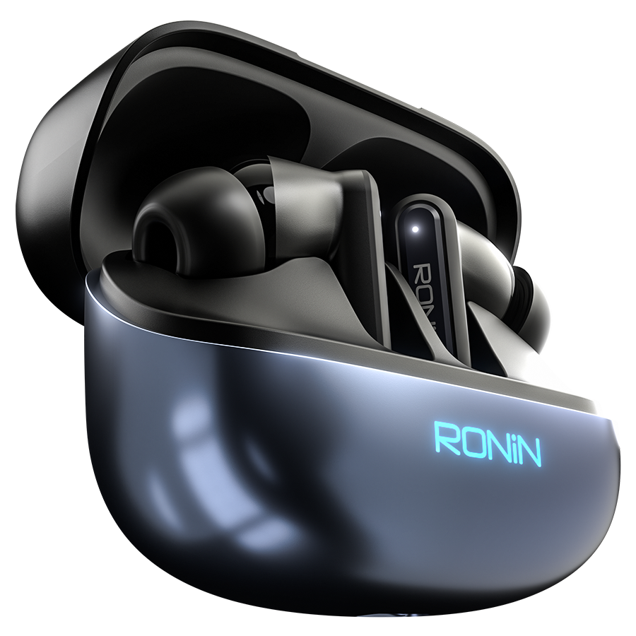 Ronin R-7085 Wireless Earbuds (Vox Series) in charging case Ronin R-7085 Wireless Earbuds (Vox Series) in charging case