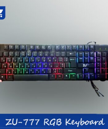 ZU-777 RGB wired gaming keyboard with 112 backlit keys and mechanical feel