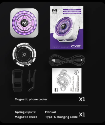 MEMO CX21 Magnetic Phone Cooler with RGB lighting and semiconductor cooling tech